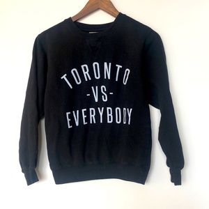 XS Black “Toronto vs. Everybody” Crewneck from Peace Collective